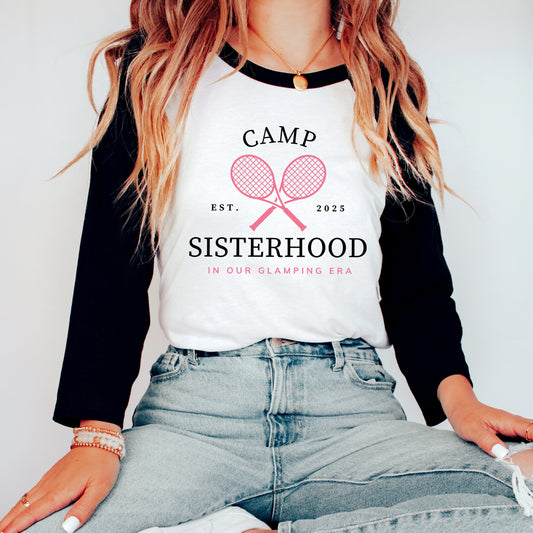 Camp Sisterhood Logo 3/4 sleeve Camp Shirt