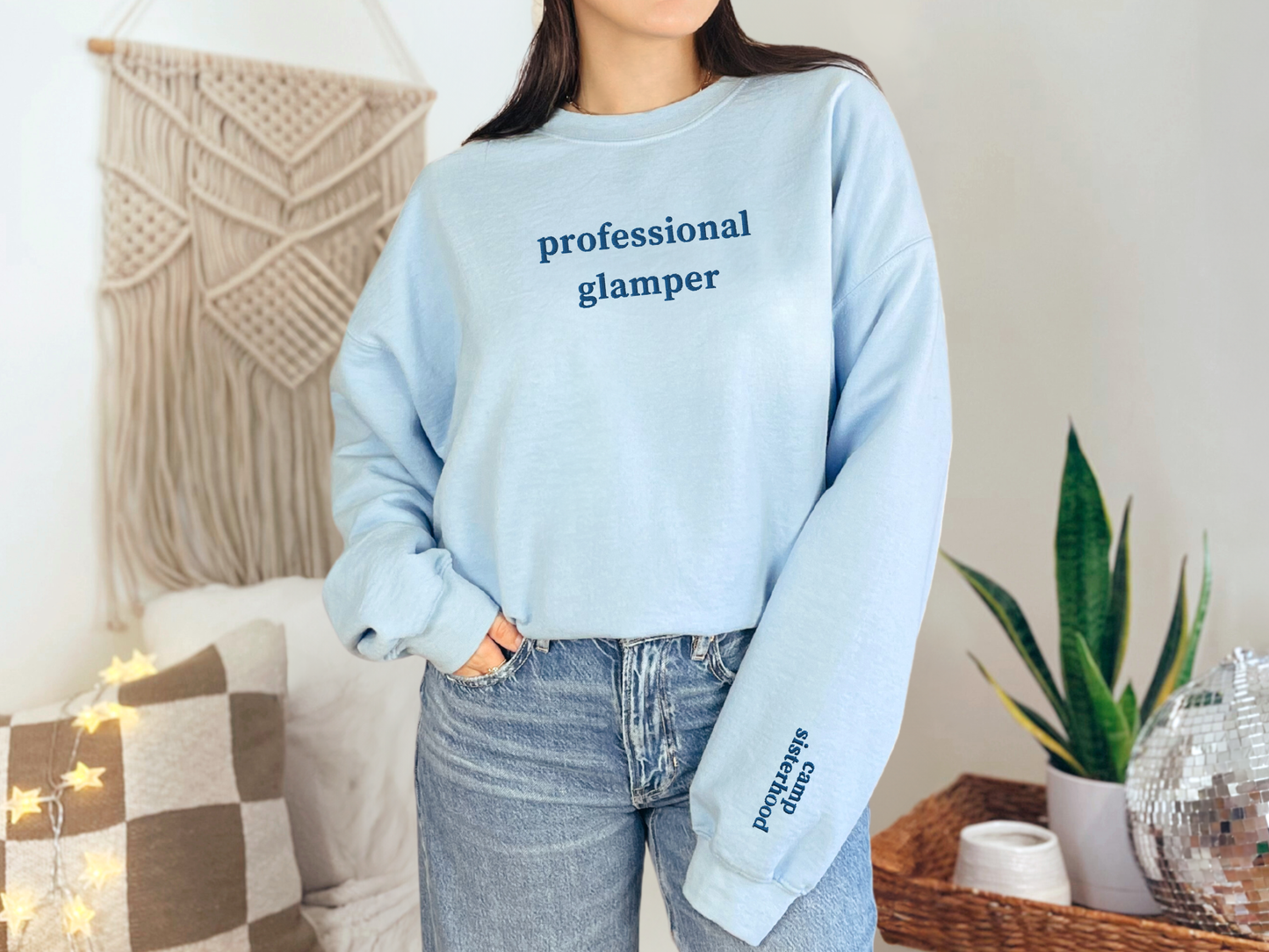 Professional Glamper - Embroidered Unisex Sweatshirt