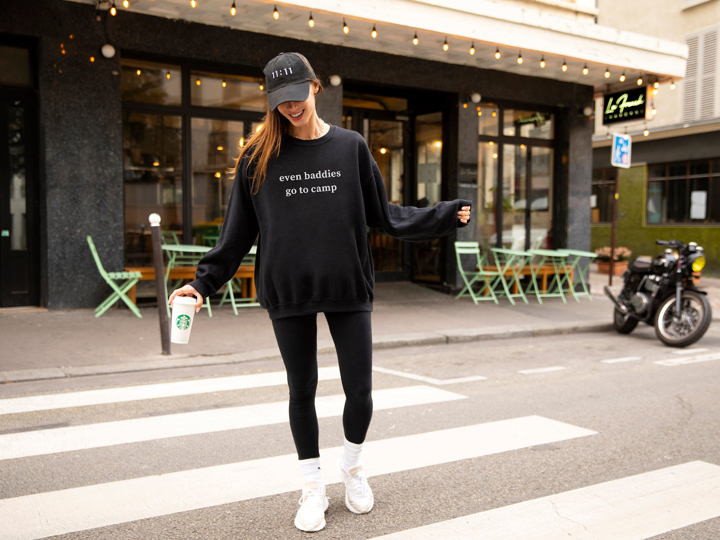 Even Baddies Go To Camp - Embroidered Sweatshirt