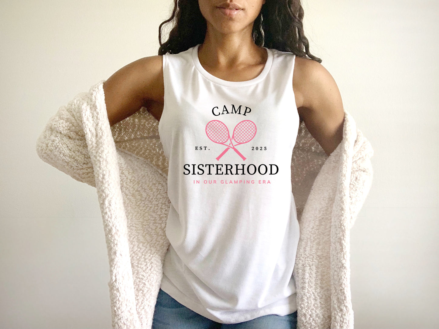 Camp Sisterhood Logo Sleeveless T-Shirt