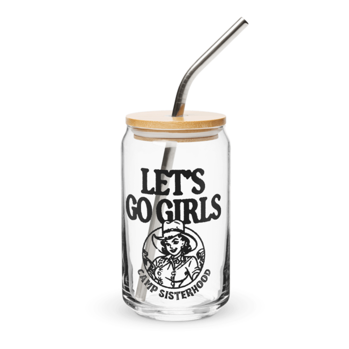 Let's Go Girls - Camp Sisterhood - Can-shaped glass