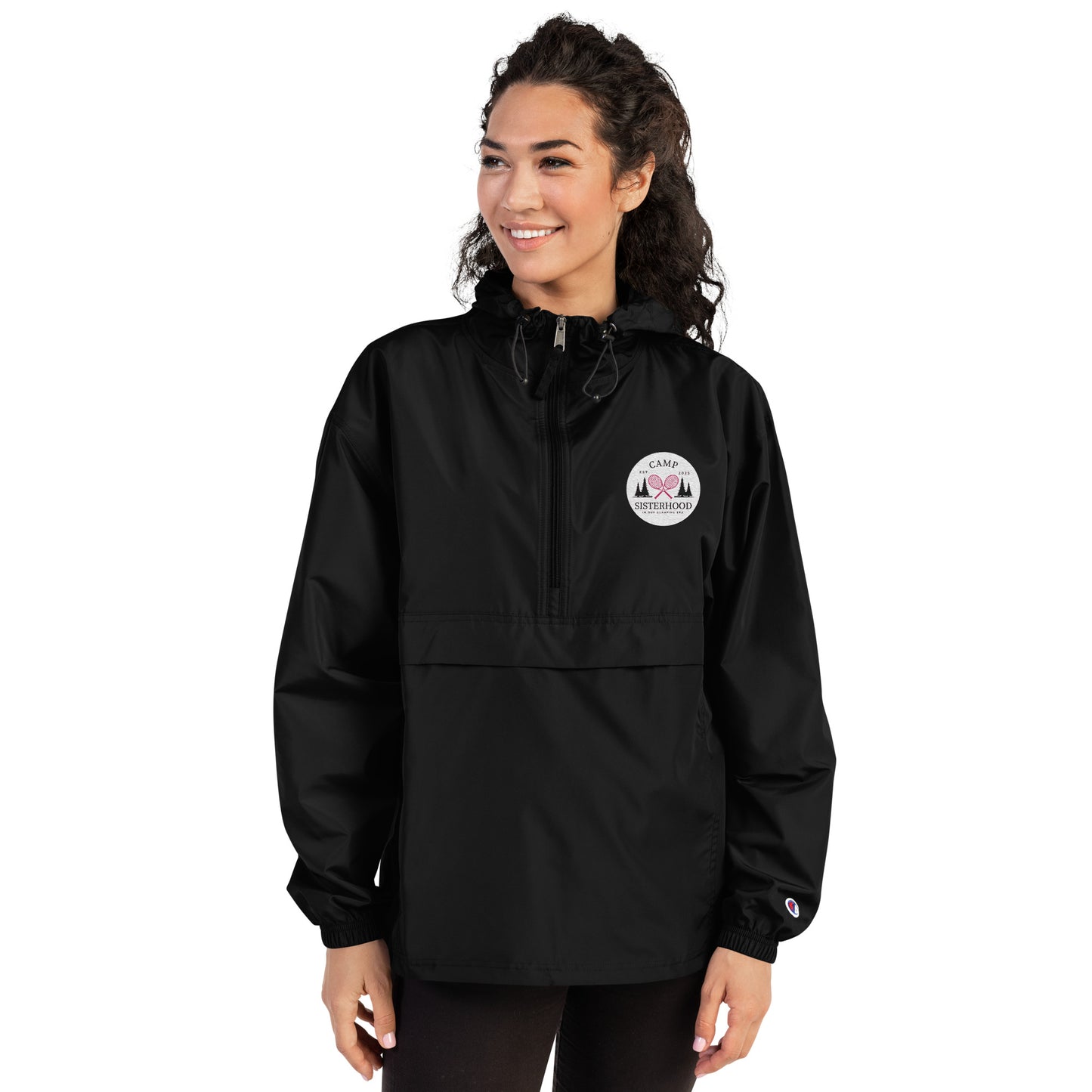 Camp Sisterhood Embroidered Champion Packable Jacket