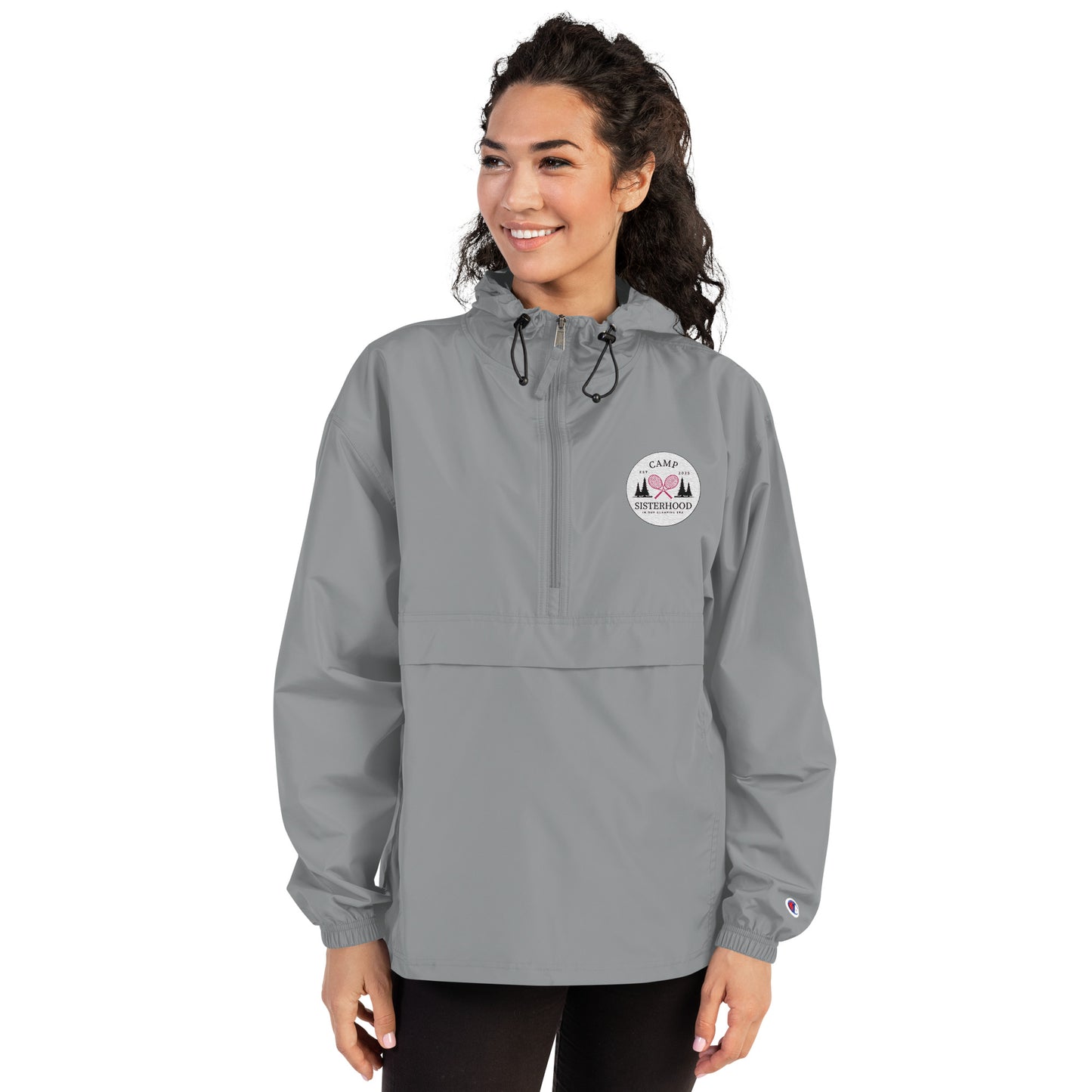 Camp Sisterhood Embroidered Champion Packable Jacket