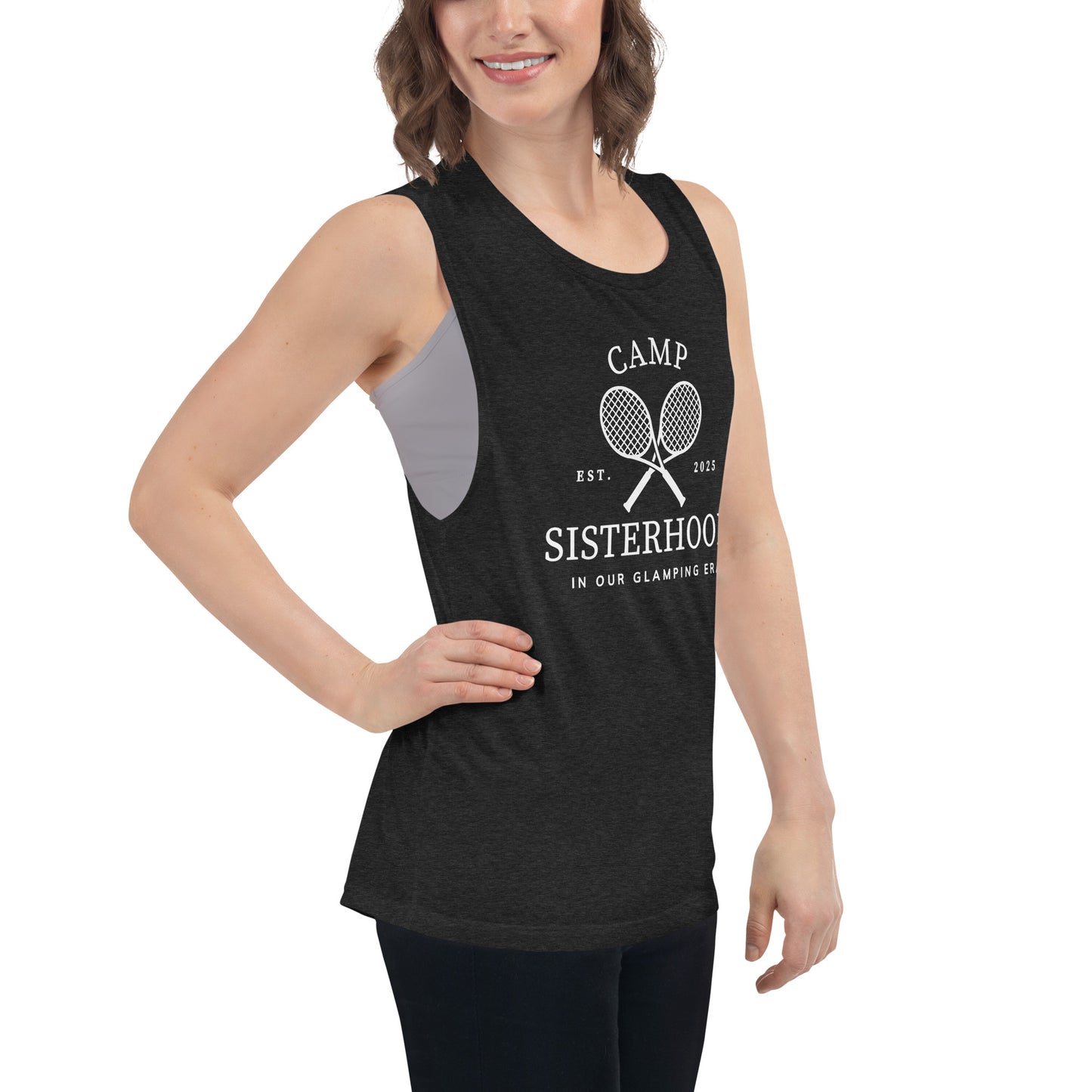 Camp Sisterhood Logo Sleeveless T-Shirt